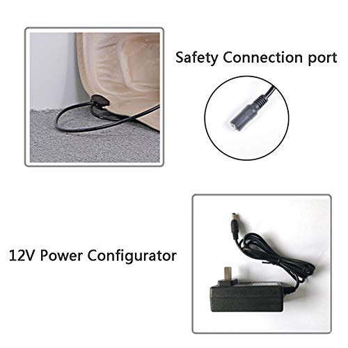 Colchoneta de masaje para todo el cuerpo, masajeador de espalda Shiatsu con calor, 9 cojines de colchón de masaje con motores de vibración, para manta de cojín de silla para calmar el cuerpo