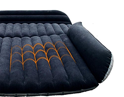 Colchoneta SUV Colchon Inchable Automatico Coche Hinchable Camping para el hogar senderismo al aire libre, Superficie de flocado, rápida Inflación