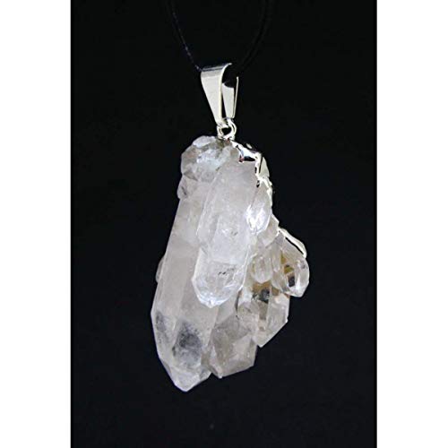 Colgante Drusa de Cuarzo Bruto Minerales y Cristales, Belleza energética, Meditacion, Amuletos Espirituales