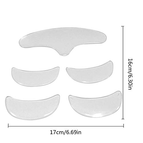 colinsa silicona anti-arrugas cara parches, de 5 piezas frente pegatinas Patch Lifting Kit para frente mejilla anti-edad reutilizables para piel Elasticidad