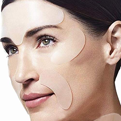 colinsa silicona anti-arrugas cara parches, de 5 piezas frente pegatinas Patch Lifting Kit para frente mejilla anti-edad reutilizables para piel Elasticidad