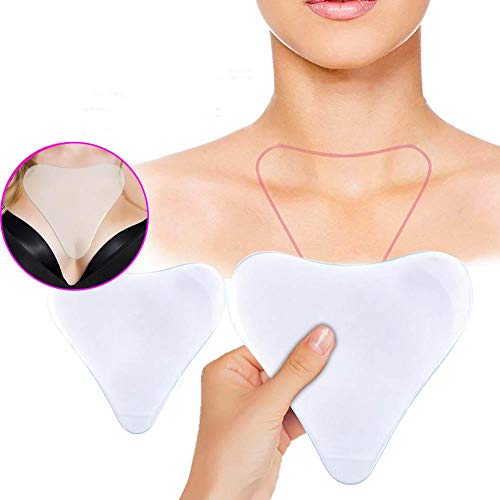 Colinsa silicona en forma de corazón pegatinas de pecho transparente reutilizable amigable con la piel antiarrugas sujetador invisible