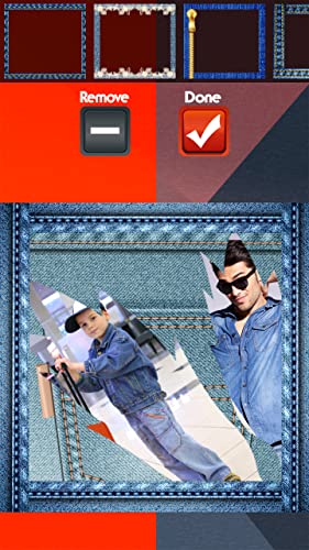 Collage de fotos de jeans