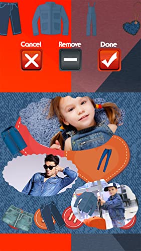 Collage de fotos de jeans