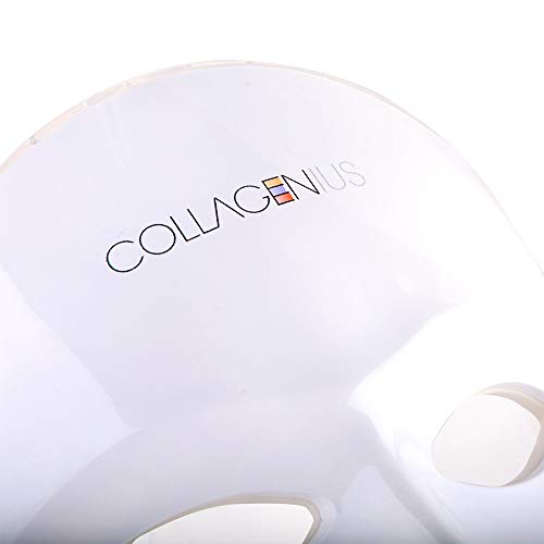 Collagenius - Mascarilla facial LED para tratamientos de piel en casa, arrugas, cicatrices de acné, cicatrices hipertróficas, limpiador facial