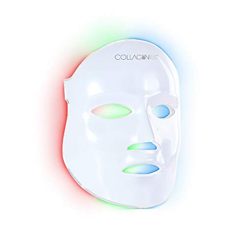 Collagenius - Mascarilla facial LED para tratamientos de piel en casa, arrugas, cicatrices de acné, cicatrices hipertróficas, limpiador facial