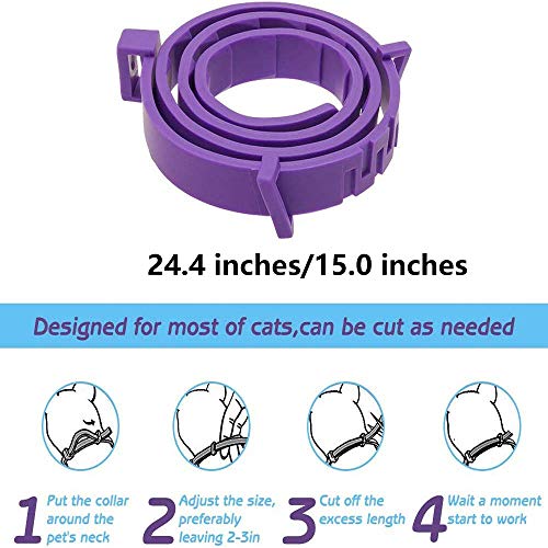 Collar calmante para perros y gatos,Collar ajustable contra la ansiedad,Alivio de la ansiedad de efecto calmante duradero a prueba de agua natural y seguro,1 paquete(Pequeño)