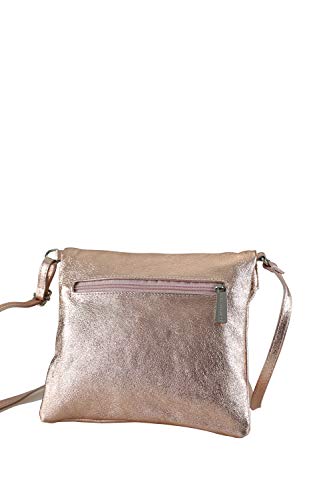 Collezione alessandro Enna - Bolso bandolera (tamaño pequeño, 22 x 17 x 3 cm, material brillante y borlas)