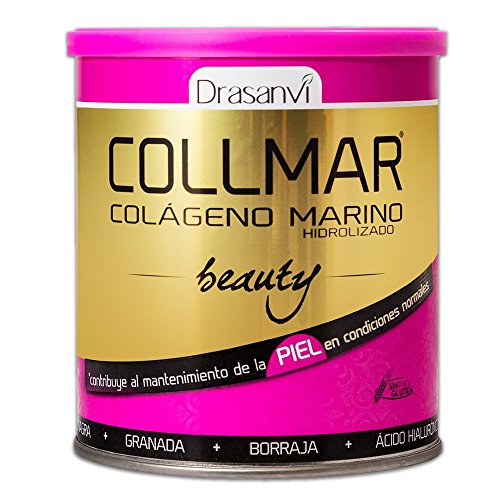 Collmar Beauty 275 g – Colágeno marino hydrolysé enzymatiquement, aceite de onagro, Granada, aceite de Borago, Vitamina C y ácido hialurónico