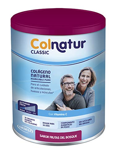 Colnatur Classic – Colágeno Natural para Músculos y Articulaciones, Sabor Frutos del Bosque, 315 gr