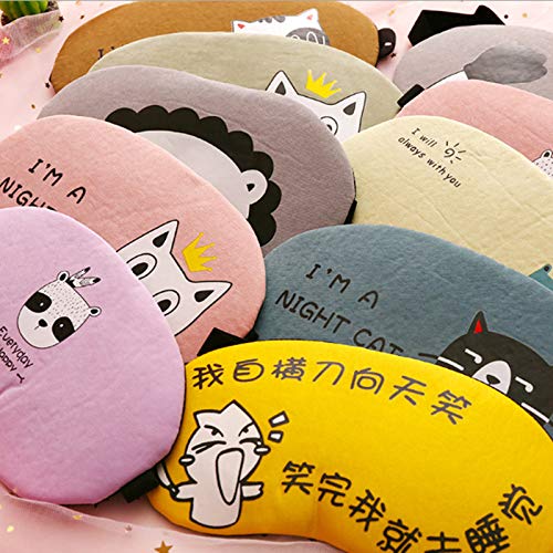 Color caramelo Precioso animal de dibujos animados Máscara de ojos para dormir Suave acolchada Sueño Viaje Sombra Cubierta Relájese Dormir con los ojos vendados