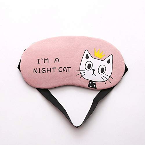 Color caramelo Precioso animal de dibujos animados Máscara de ojos para dormir Suave acolchada Sueño Viaje Sombra Cubierta Relájese Dormir con los ojos vendados