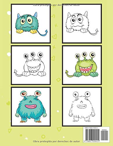 Colorear Monstruos: Libro de Colorear para Niños de 3 a 10 Años