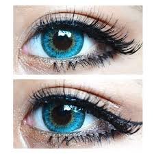 Colores Contacto lente, turquesa, suave, sin grosor como (2 unidades) de con caja, cómoda., perfecto para telas claras y oscuras Ojos, Fiesta, Azul/Verde