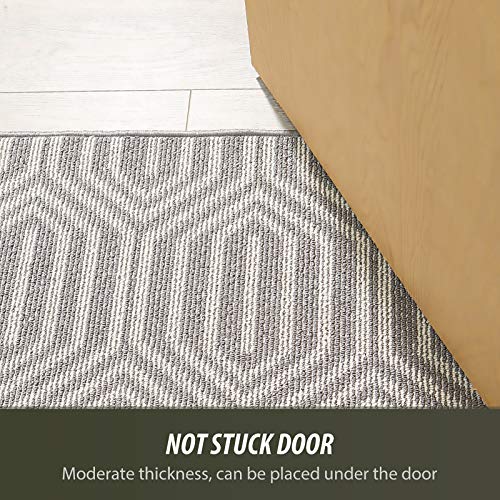 Color&Geometry Felpudo de Entrada, Alfombrilla Antideslizante, 50 x 80 cm Alfombra Exterior, Lavable a Máquina para Interior, Exterior, Patio, Cocina, Pasillo, Puerta Trasera Delantera (Gris)