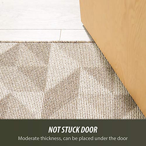 Color&Geometry Felpudo de Entrada, Alfombrilla Antideslizante, Alfombra Exterior, Lavable a Máquina para Interior, Exterior, Patio, Cocina, Pasillo, Puerta Trasera Delantera, 50 x 80 cm, Marrón