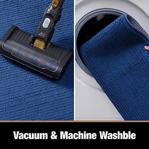 Color&Geometry Felpudo de Entrada, Interior Alfombra Alfombrilla Antideslizante, Tapete para Puerta Lavable a Máquina, Absorbente para Pasillo, Cocina, Jardín, 50 x 80 cm, Azul