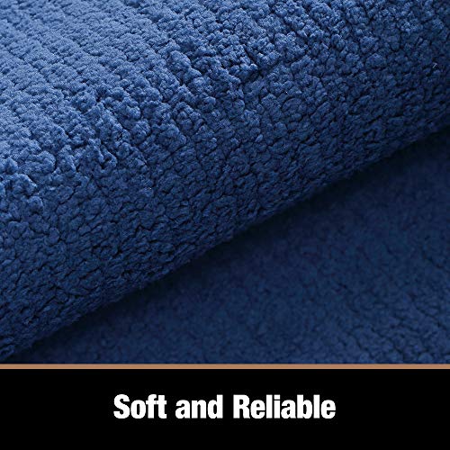 Color&Geometry Felpudo de Entrada, Interior Alfombra Alfombrilla Antideslizante, Tapete para Puerta Lavable a Máquina, Absorbente para Pasillo, Cocina, Jardín, 50 x 80 cm, Azul