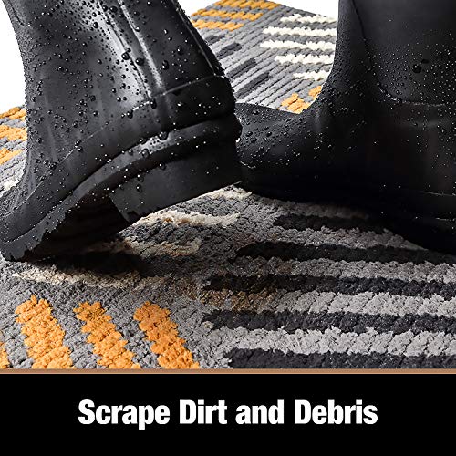 Color&Geometry Felpudo de Entrada, Interior Alfombra Antideslizante, Tapete para Puerta Lavable a Máquina, Absorbente para Pasillo, Cocina, Jardín, 80 x 120 cm, Gris