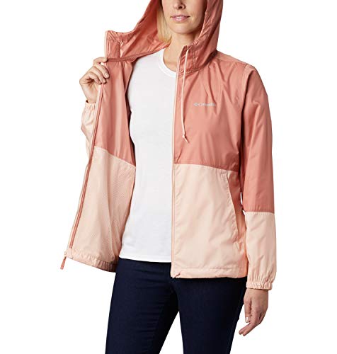 Columbia Flash Forward, Chaqueta cortavientos, Mujer, Rosa (Cedar Blush/Peach Cloud), L