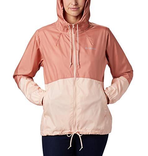 Columbia Flash Forward, Chaqueta cortavientos, Mujer, Rosa (Cedar Blush/Peach Cloud), L