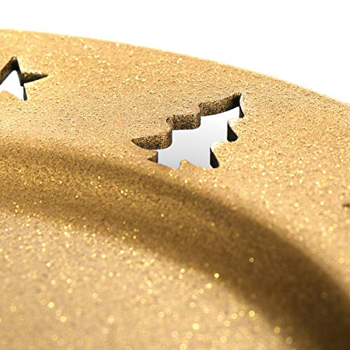 com-four® 3X Platos Decorativos - Plato Decorativo de Navidad, Posavasos pequeño, Plato de Regalo Noble para Navidad, Plato de Colores para Año Nuevo - Ø 20 cm