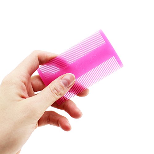 com-four® 4X peines para pulgas y piojos, Nissen para Humanos y Animales, 9 x 5 cm (4 Piezas)