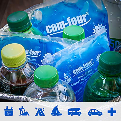 com-four® 5X Compresa Multiuso, Compresas Frías y Calientes Reusables, 13 x 14,5 cm - Apto para Microondas (05 Piezas - Medianas)