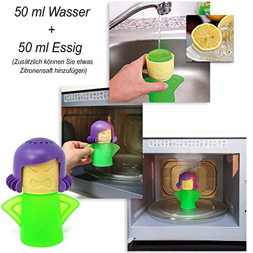 COM-FOUR® limpiador de microondas"suegra malvada" - divertido gadget de cocina"Mama" para cada hogar - limpiador para microondas - regalo divertido