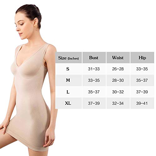 Combinación Moldeadora con Tirantes Anchos Vestido Moldeador Mujer Shapewear Body Shaper Nudes