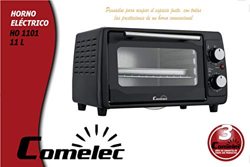Comelec HO-1101 Horno 224221 1000W 10 L Negro, 10 litros, Cast Iron
