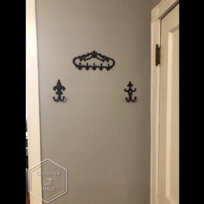 Comfify Colgador de Pared de Hierro Fundido - Diseño Vintage con 5 Ganchos - Llaves, Toallas, etc. - Montado en la Pared, Metal, Trabajo Pesado, Rústico, Vintage, Idea de Regalo Decorativo - Marrón