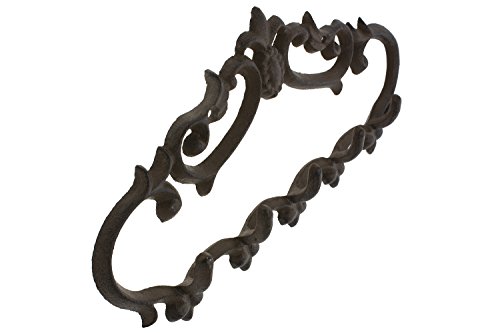 Comfify Colgador de Pared de Hierro Fundido - Diseño Vintage con 5 Ganchos - Llaves, Toallas, etc. - Montado en la Pared, Metal, Trabajo Pesado, Rústico, Vintage, Idea de Regalo Decorativo - Marrón