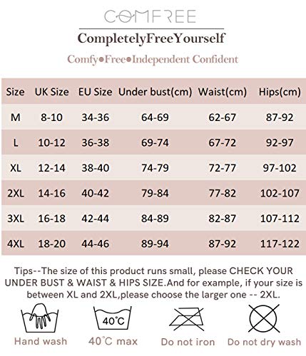 COMFREE Faja Reductora Adelgazantes Bodies Control De Barriga Body Reductor Ajustable Body Shaper LenceríA Moldeadora Busto Abierto Bodysuit Postparto Slimming Modeladora Mujer Shapewear(Negro,M)