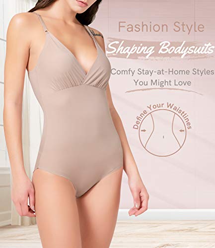COMFREE Mujer Bodies Moldeadores Súper Alto Elástico sin Costuras Lifting de Cadera Cómodo Y Ligero Beige L