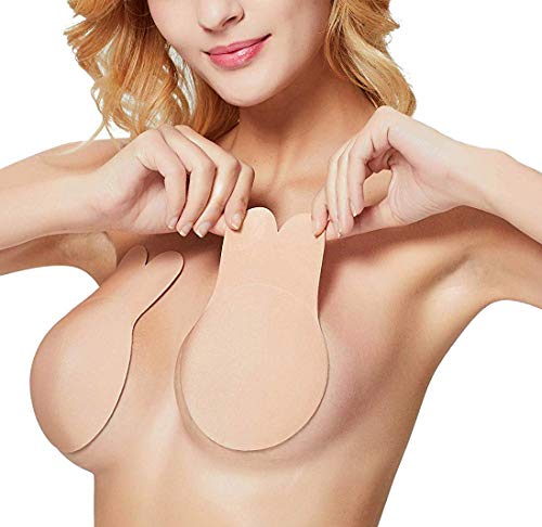 Comfyin Sujetador Push Up Adhesivo para Mujer sin Espalda Sostén Pezonera sin Tirantes Elevación del Pecho