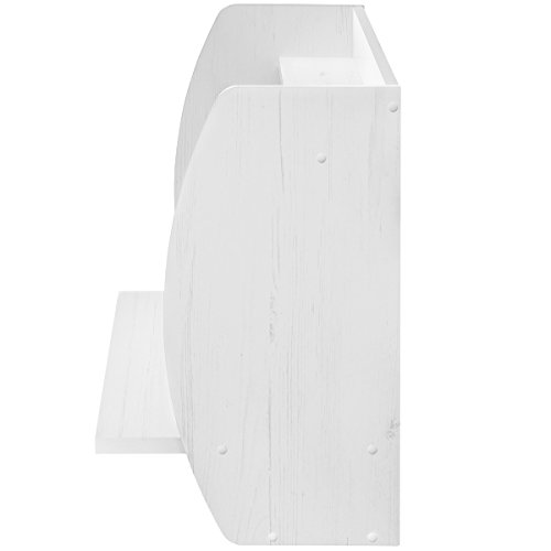 COMIFORT Escritorio Colgante - Mesa de Pared con Librería de Estructura Firme, Moderna y Minimalista con Baldas Espaciosas y de Gran Capacidad, Color Nordic