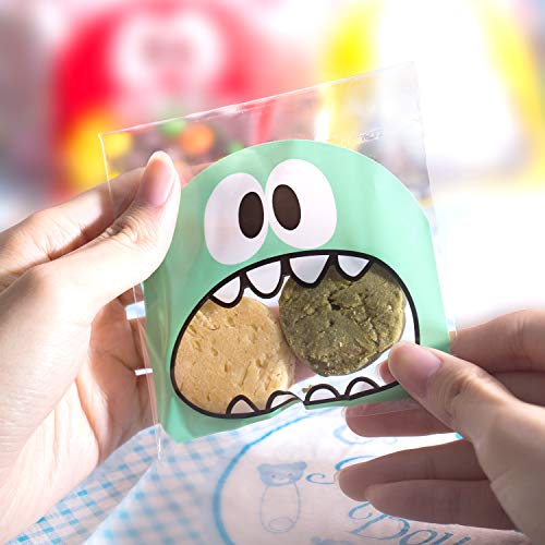 Comius Bolsa De Dulces, 400 Pcs Bolsitas Caramelos Plástico Celofán Autoadhesivas Bolsas Galletas Para Regalo Dulces Fiesta Navidad Cumpleaños DIY Regalo Bolsa (10 Centimeter × 10 Centimeter)