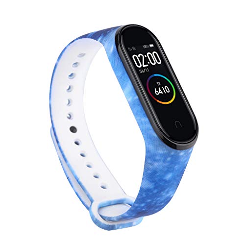 Compatible con Xiaomi Mi Band 4 Pulsera de Silicona de reemplazo de Pulsera ，riou Pulseras de Recambio Brazalete Extensibles Correa de Muñeca de Banda de Repuesto