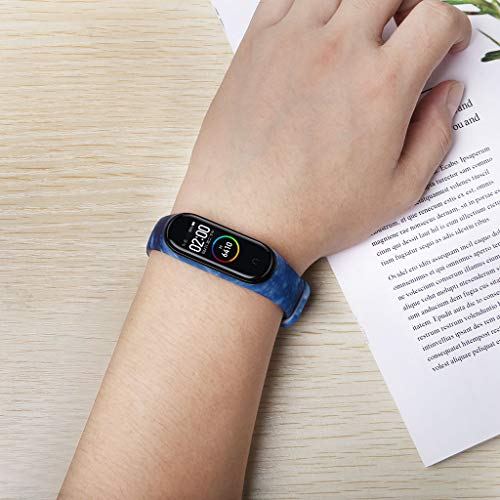 Compatible con Xiaomi Mi Band 4 Pulsera de Silicona de reemplazo de Pulsera ，riou Pulseras de Recambio Brazalete Extensibles Correa de Muñeca de Banda de Repuesto