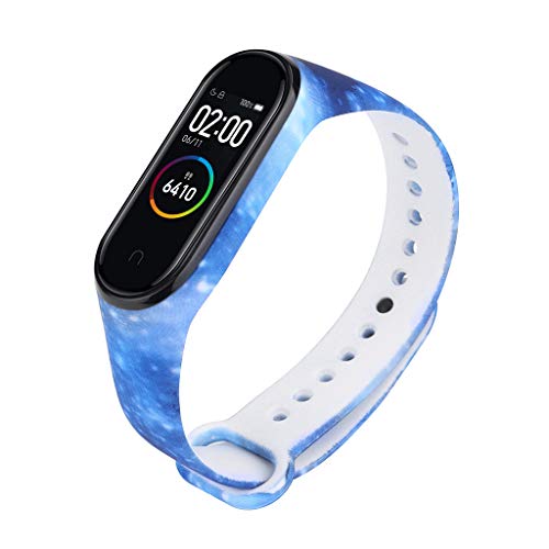 Compatible con Xiaomi Mi Band 4 Pulsera de Silicona de reemplazo de Pulsera ，riou Pulseras de Recambio Brazalete Extensibles Correa de Muñeca de Banda de Repuesto