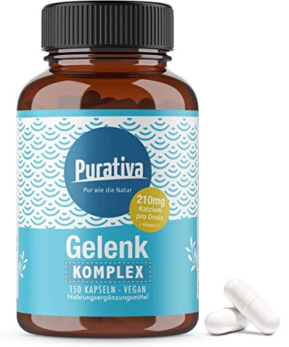 Complejo para las articulaciones 120 cápsulas - vegetal, vegano - coral sango, acerola, escaramujo - dosis alta - manufacturado y controlado en Alemania