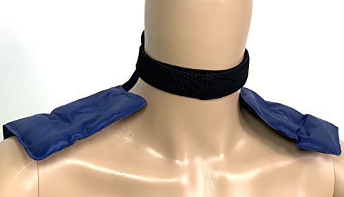 Compresa de frío - calor para el cuello - 750 gramos (1.65 libras) de gel para alta eficacia - Cómoda cobertura de nylon anti derrames