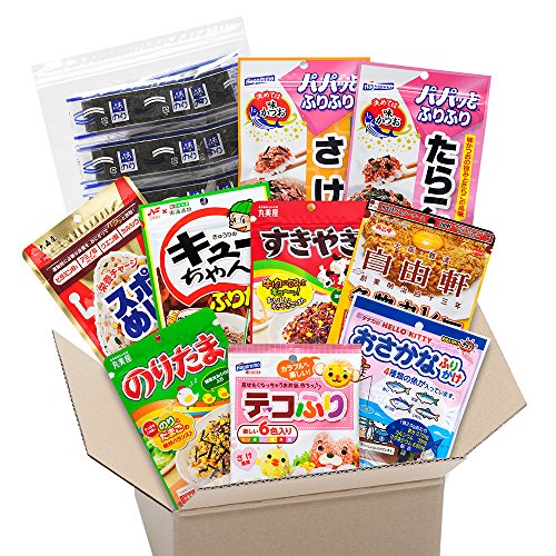 Condimentos de arroz Furikake y hojas de algas marinas Nori sushi Comida tradicional japonesa