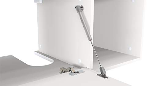 Conjunto de Muebles para baño La Costa, Cuerpo en Blanco Mate/Frentes petróleo de Alto Brillo, con Espejo LED