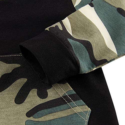 Conjunto de Sudadera con Capucha Dos Piezas niños bebés 6-12 polillas Camuflaje Dibujos Trajes Manga Larga Sudadera otoño Invierno Deporte pantalón Informal niño pequeño Navidad Traje de Halloween