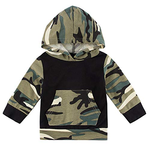 Conjunto de Sudadera con Capucha Dos Piezas niños bebés 6-12 polillas Camuflaje Dibujos Trajes Manga Larga Sudadera otoño Invierno Deporte pantalón Informal niño pequeño Navidad Traje de Halloween