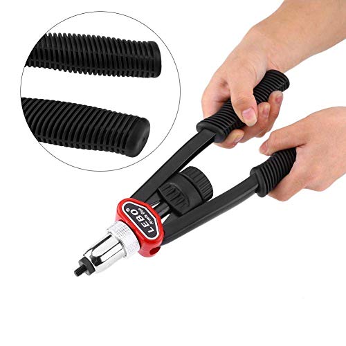 Conjunto remachadora, palanca Alicates de Remaches ciegos Pinzas for remaches con remache pistola y la boquilla/barras, M5, M6, M8, M10, M12 fórceps ZHNGHENG