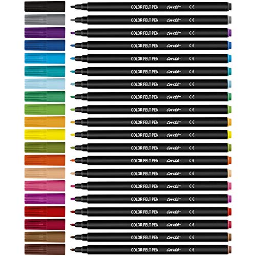 Conté Colouring rotuladores - colores Surtidos, Caja Metálica de 20 unidades