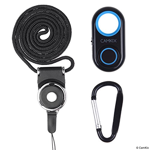 Control Remoto del Obturador de Cámara con Tecnología Inalámbrica Bluetooth® CamKix – Cordón con Montaje de Anillo Desmontable – Mosquetón – Capturar imágenes/Video hasta 10m en iPhone/Android